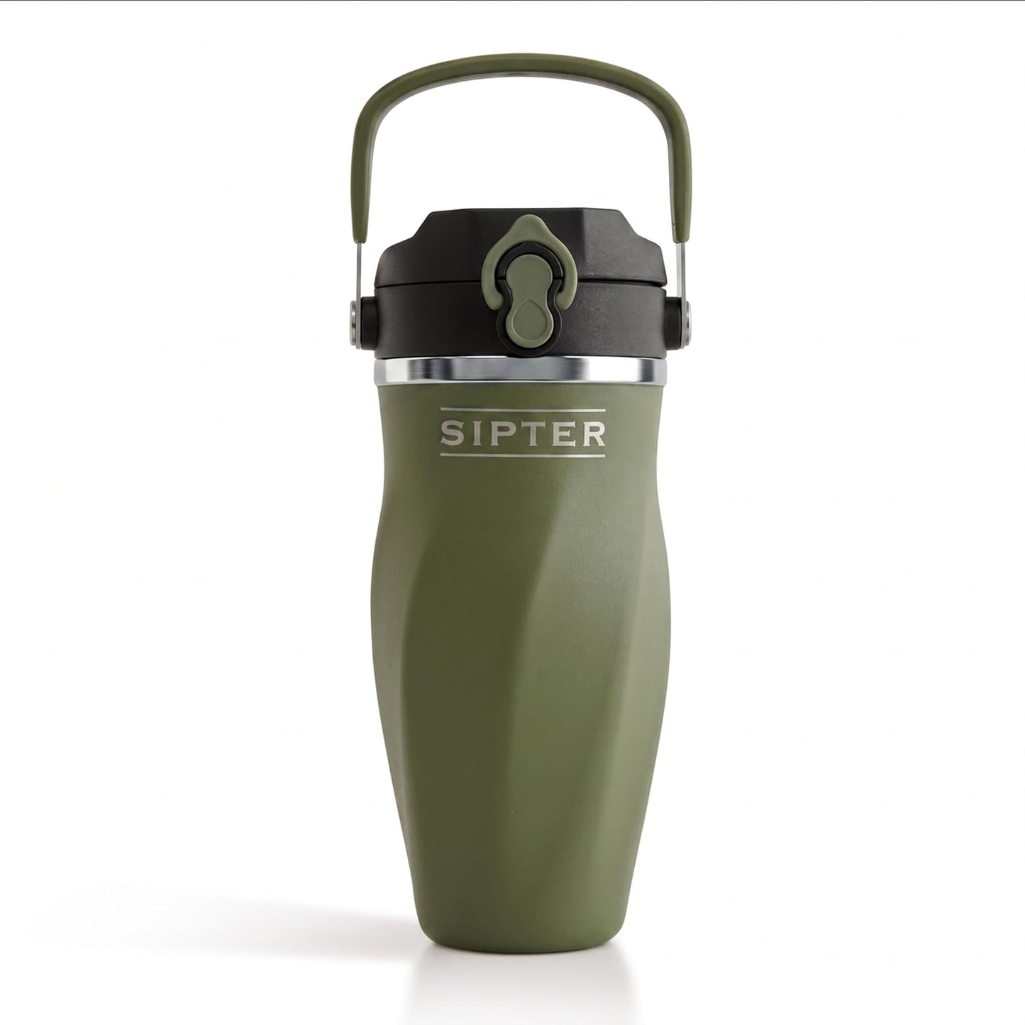Earth Stone - 24oz Insulated Protein Shaker Bottle - Medical-Grade 316 Stainless Steel - Patent-Pending Clump-Free Design - Odor Proof & Leak-Proof Metal Blender Cup