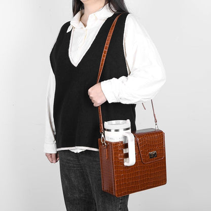 Stanley Purse Cup Holder Bag- Outdoor Portable Crossbody Bag for Stanley Cup Tumbler Purse