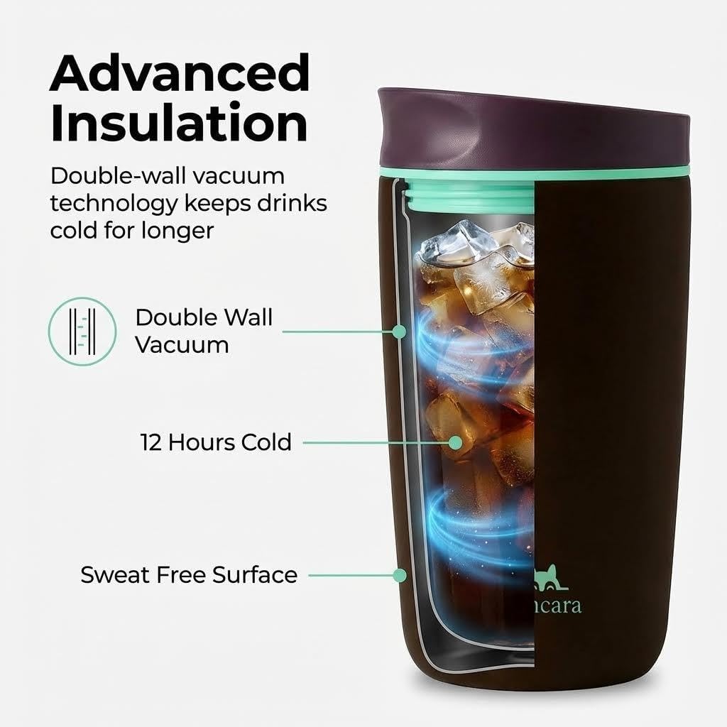 12 oz coffee tumbler Insulated coffee mug with lid Slider Insulated Stainless Steel Coffee Tumbler, Travel Mug for Hot and Iced Beverages insulated travel coffee mug (pink)