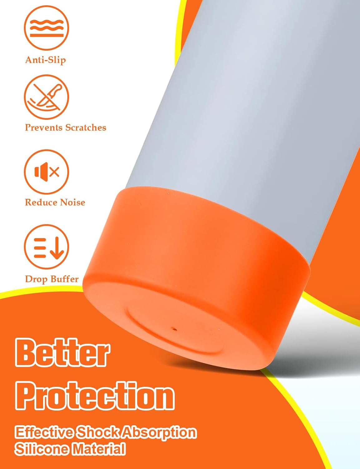 Mity rain 2PCS Silicone Boot for Owala Water Bottle 24 oz 32 oz, Anti-Slip Protective Sleeve Bottom Bumper Protector for FreeSip Stainless Steel Water Bottles Accessories