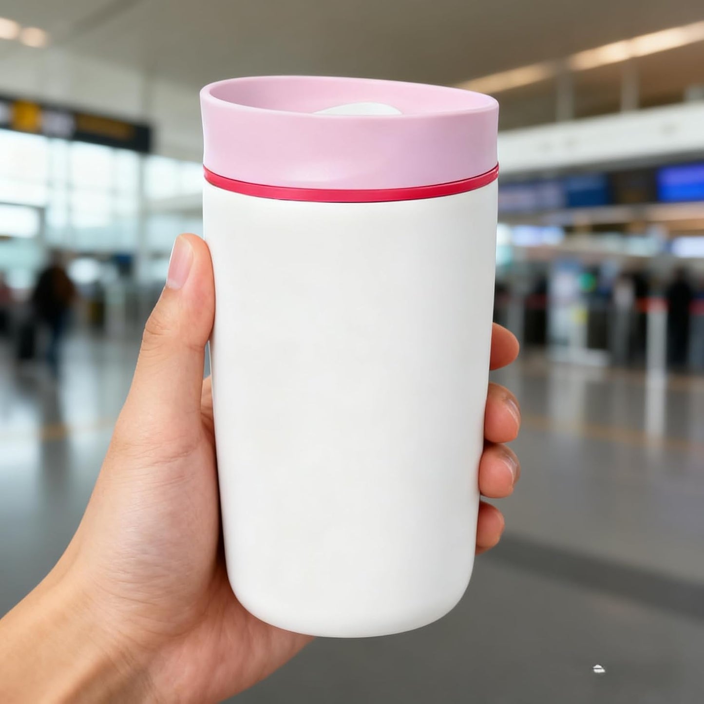 SmoothSip 12 oz Insulated Stainless Steel Coffee Tumbler with Slider Lid, Travel Mug for Hot and Iced Beverages, Black with Brown Lid
