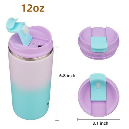Konokyo Tumbler with Lid, 16 oz Travel Coffee Mug Double Wall Vacuum Stainless Steel Thermal Metal Cup Insulated Water Bottle,Navy Blue