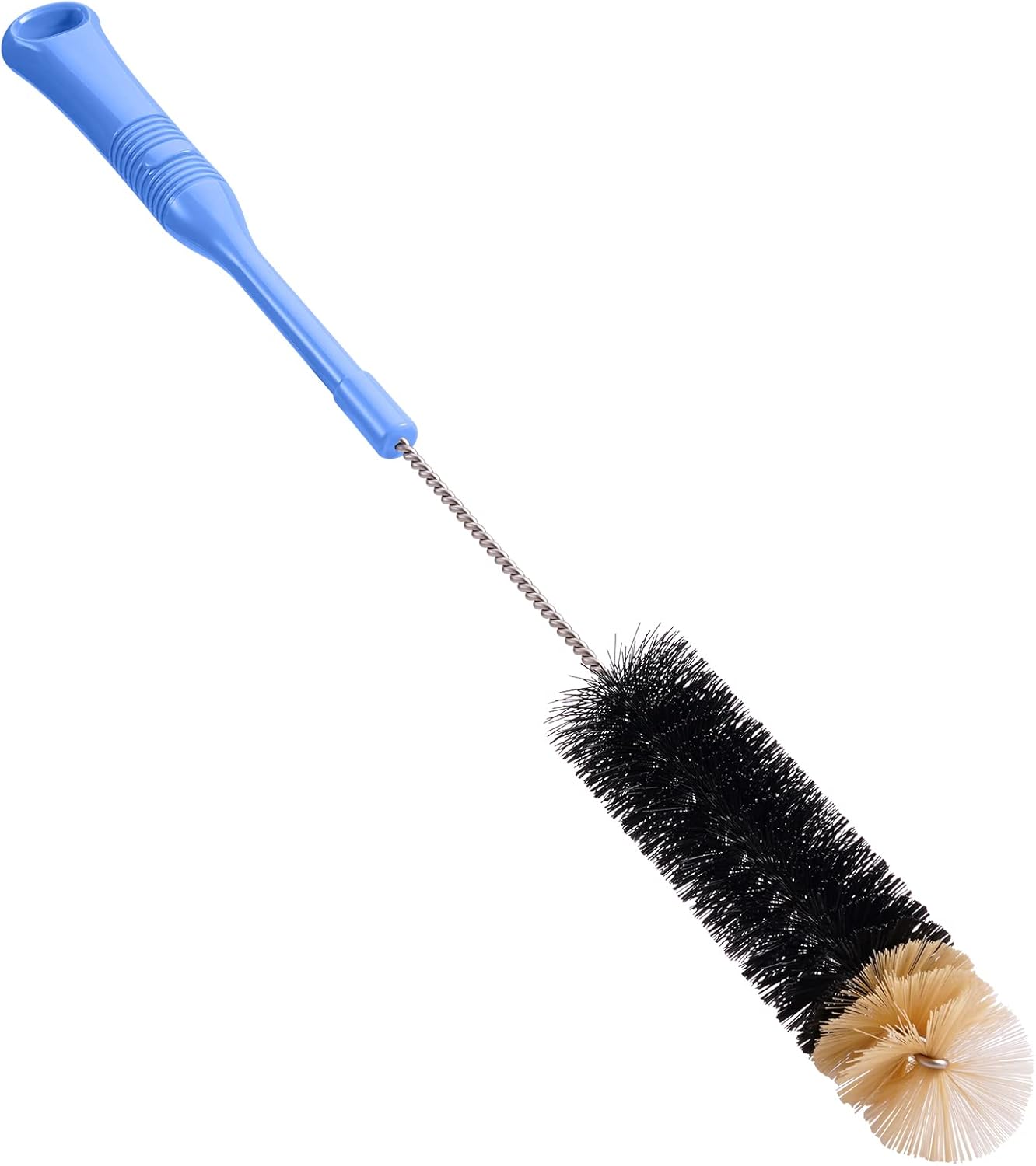 MOSOLAN Bottle Cleaning Brush, 17 Inches Extra Long Handle Water Bottle Brush, Flexible Bendable Cleaner for Washing Narrow Neck Bottles, Wine Decanter, Kombucha, Pipes, Beer Brewing Supplies, 2 Pack