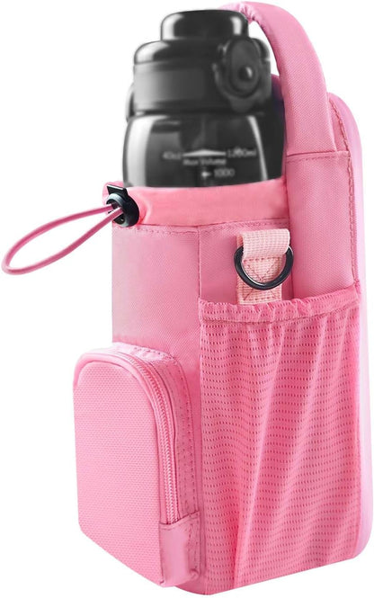 JACZZO Magnetic Gym Bag for Men and Women, Magnetic Water Bottle Holder for Gym, Small Gym Bag, Gym Gifts for Women and Men (Black, <40 OZ)