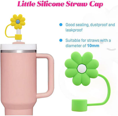 Straw Cover Cap for Stanley Cup,Silicone Straw Topper 10 mm 0.4 in Reusable Straw Tips Lids,Straw Tip Covers for Stanley Cups Accessories
