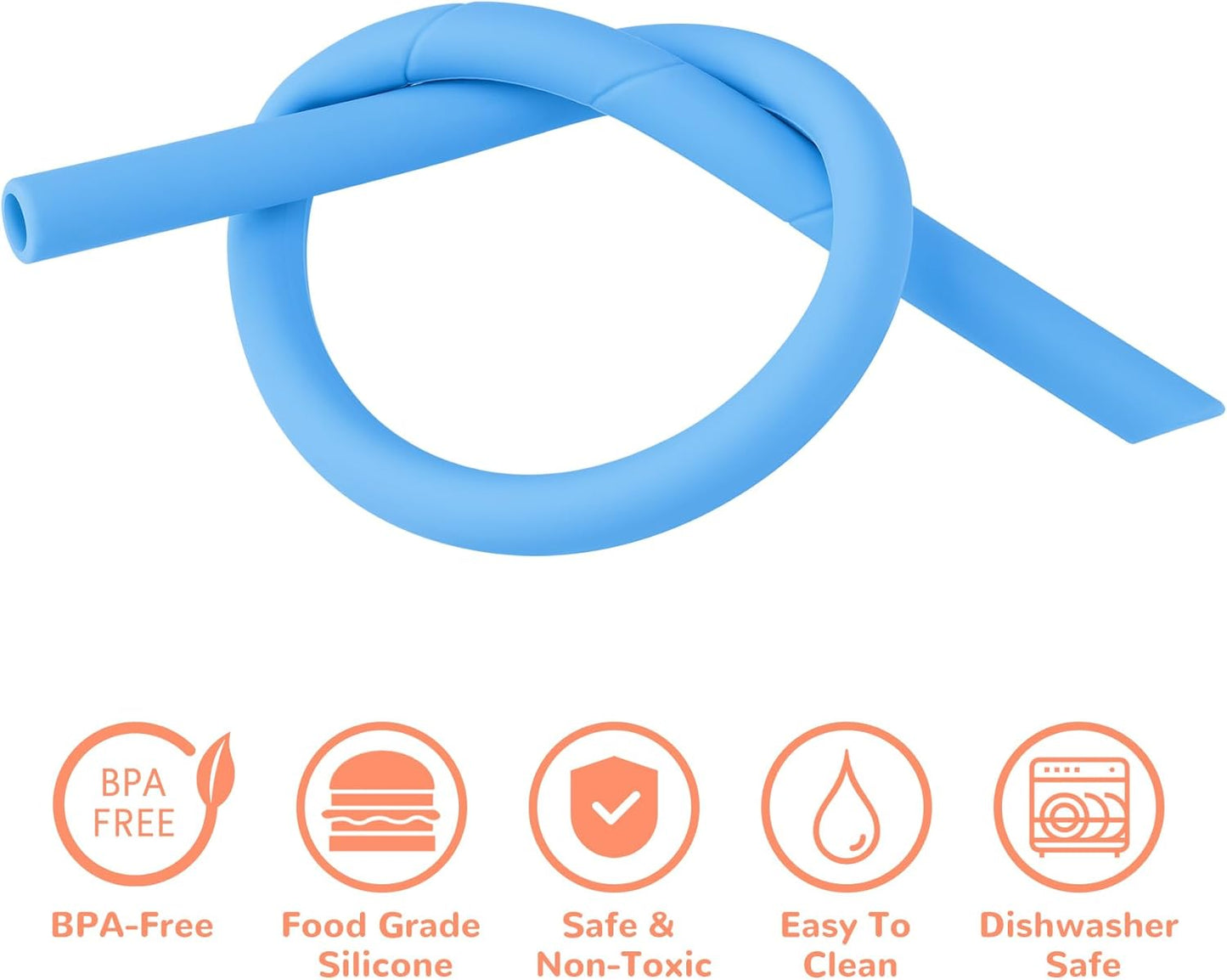 NiHome 14PCS Silicone Straws Fit for Stanley 40oz 30oz Tumbler, 14” Extra Long Reusable Drinking Straw, Flexible Can Cut Length for 1/Half Gallon 75 64 OZ Large Water Bottle - 2 Brushes (Rainbow)