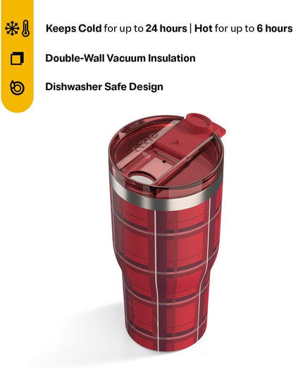 RTIC 20oz Essential Tumbler with Lid, Ceramic Lined, Insulated, Stainless Steel, Metal, Double Wall Vacuum-Insulation, Travel Cup for Iced Coffee, Tea, Hot and Cold Drink, Graphite