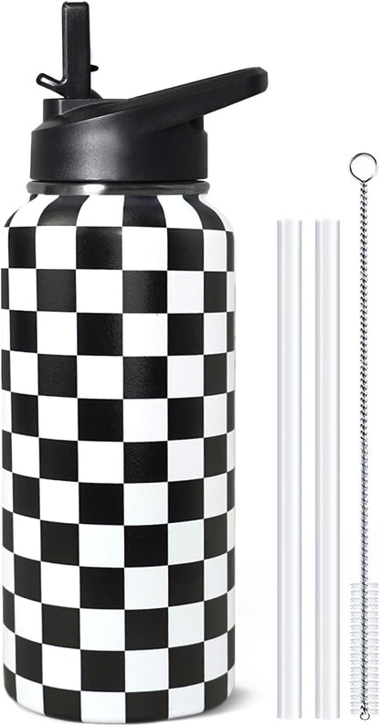 32 oz Pickleball Insulated Water Bottle with Straw - Pickleball Gym Hiking Sports Coffee Mug | Perfect Pickleball Gifts for Women, Pickleball Decor Accessories