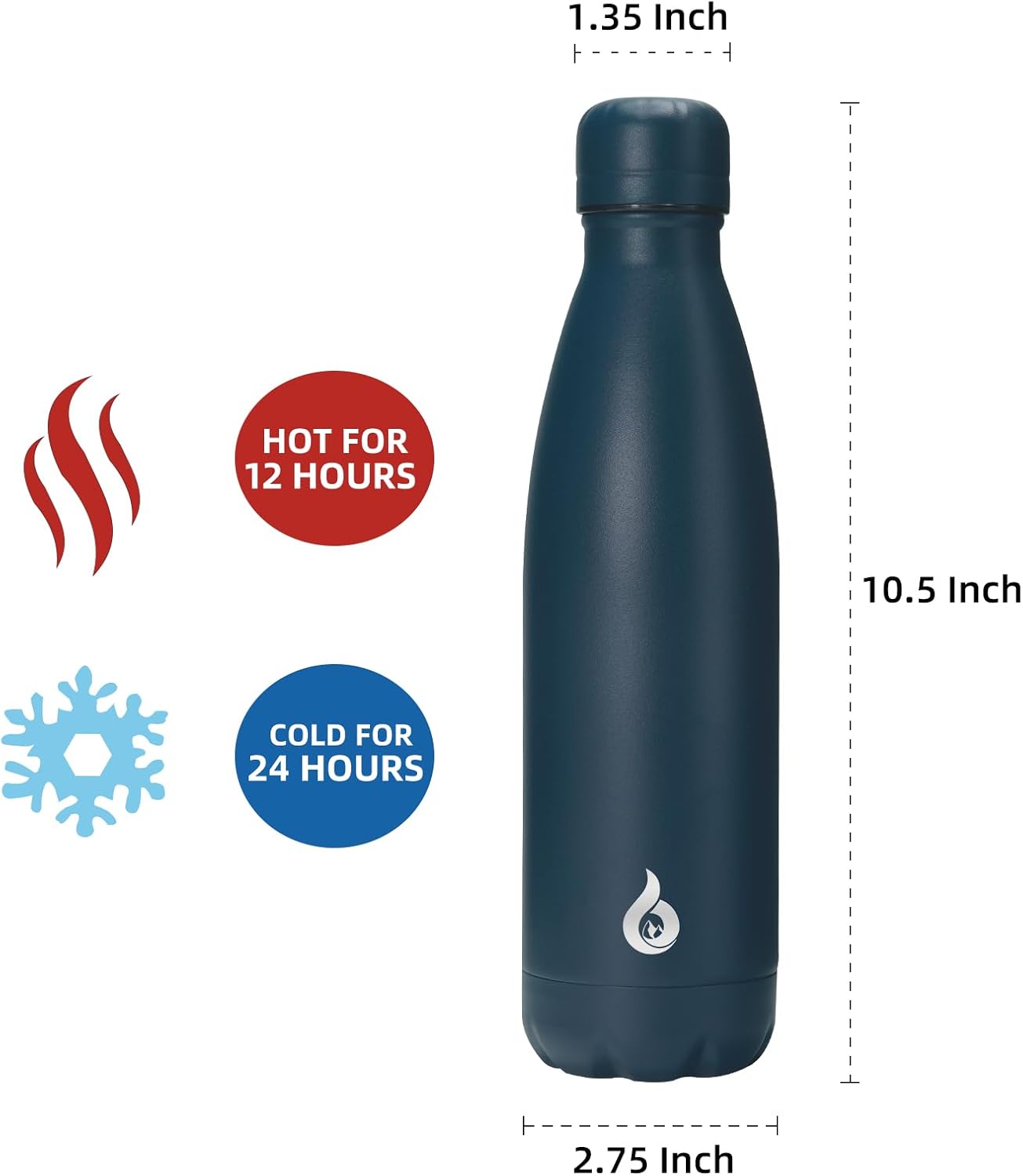 BJPKPK Insulated Water Bottle 12oz Small Stainless Steel Water Bottles Reusable Metal Thermal Keep Cold and Hot,Dreamy Purple - Colors A