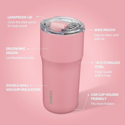 BJPKPK Insulated Tumbler,20oz Stainless Steel Tumbler with lid,Double Wall Travel Coffee Mug Thermal Cup,Keep Drinks Cold and Hot,Lavender