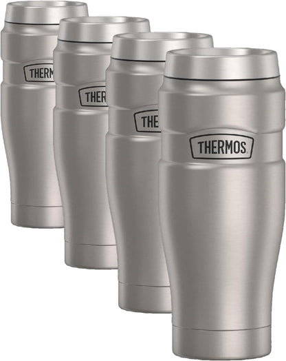 THERMOS Stainless King Vacuum-Insulated Stainless Steel Tumbler - 16oz, Midnight Blue - Insulated Coffee Tumbler for Hot & Cold Drinks - Leak-Proof & Sweat-Proof for Commuting & Traveling