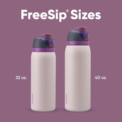 Owala FreeSip Insulated Stainless Steel Water Bottle with Straw, BPA-Free Sports Water Bottle, Great for Travel, 32 Oz, Denim