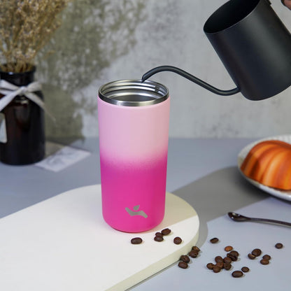 Konokyo Tumbler with Lid, 16 oz Travel Coffee Mug Double Wall Vacuum Stainless Steel Thermal Metal Cup Insulated Water Bottle,Navy Blue