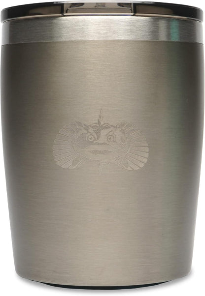 Toadfish Non-tipping 10oz Double Wall Insulated Stainless Steel Rocks Tumbler w/ East Slide Lid - Graphite