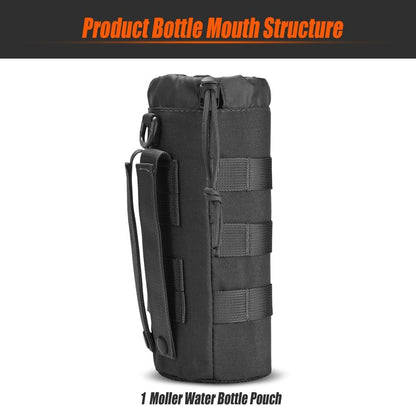 Upgraded Tactical Drawstring Molle Water Bottle Holder Tactical Pouches