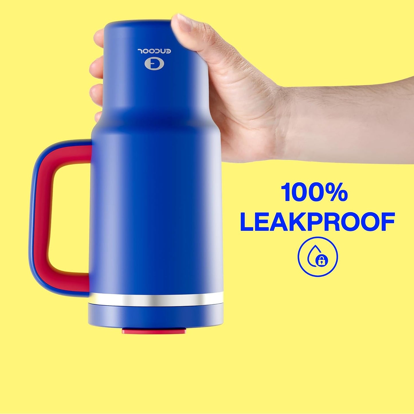 40 oz Tumbler with Handle and Straw: Stainless Steel Insulated Tumbler Keeps Cold for 24 Hours, Leakproof Travel Cup Fits in Cup Holder and BPA-Free, Cotton Candy