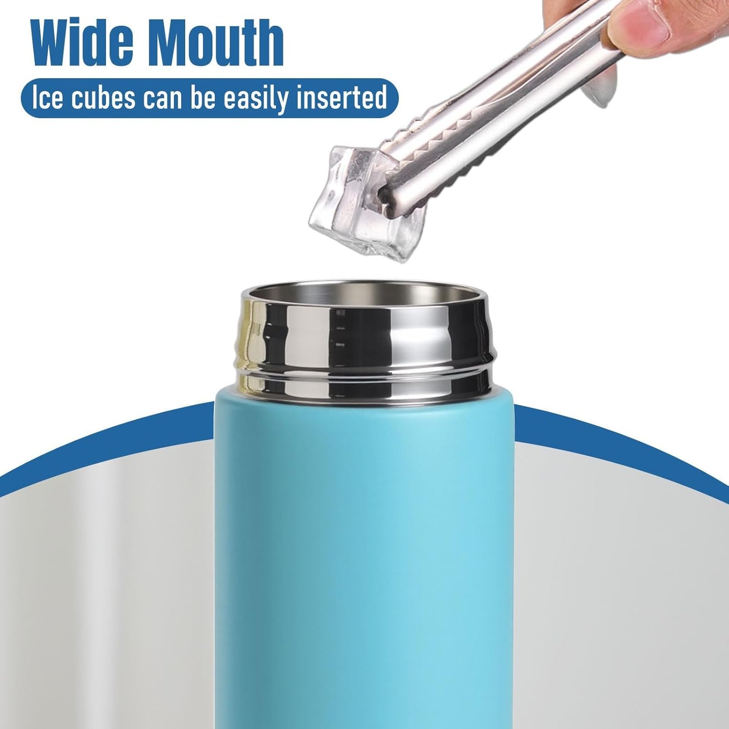 PARACITY Insulated Water Bottle,15 oz Stainless Steel Thermo, Double Wall Vacuum Water Bottle, Metal Water Bottle Keeps Hot for 12 Hrs, Cold for 24 Hrs, for Coffee, Drinks