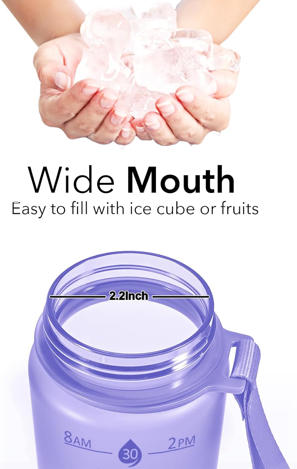 Hyeta 32oz Water Bottles with Straw - Stay Motivated and Hydrated with Convenient Times to Drink Markings, Durable, Leak-proof