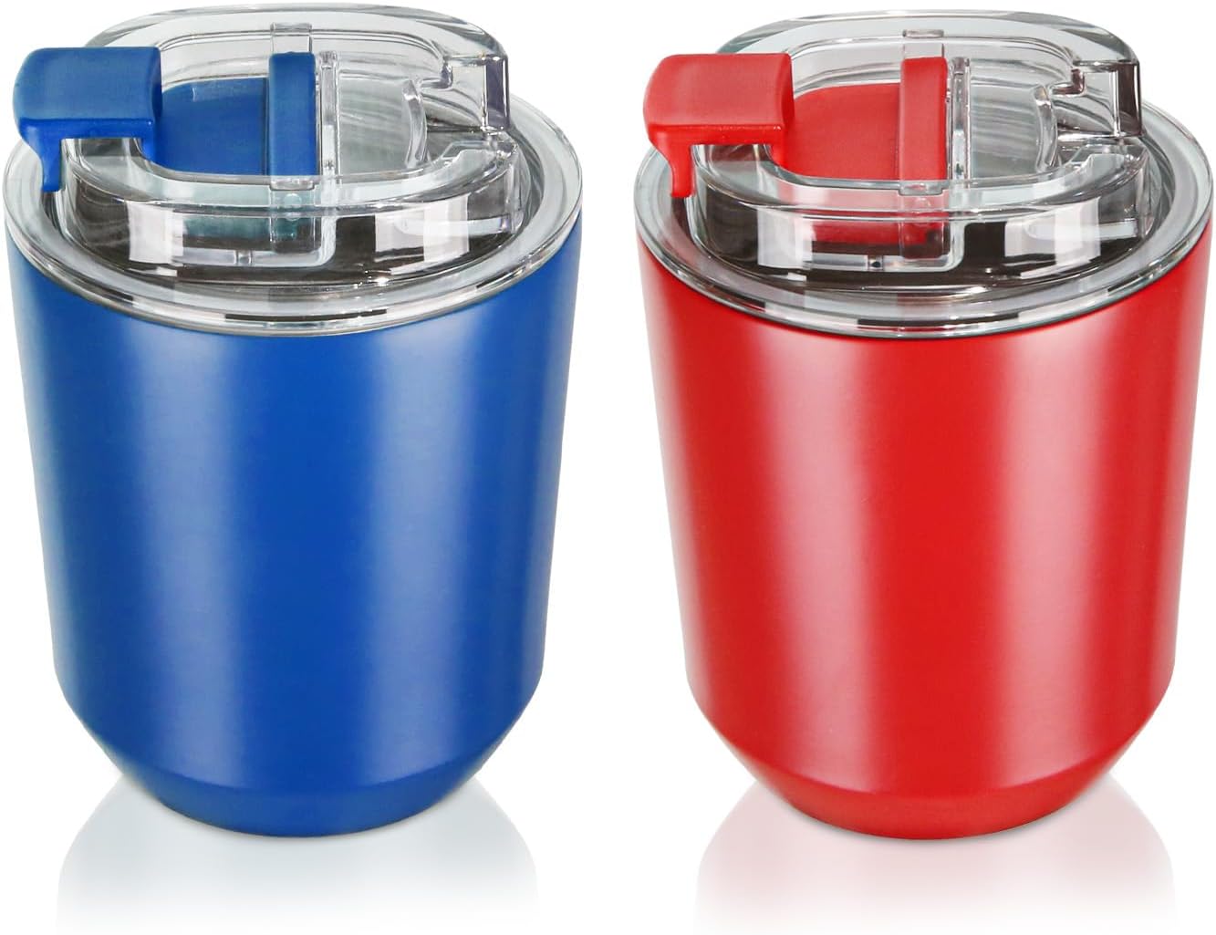 Puraville Insulated Tumblers with Lid, 14 oz Travel Coffee Mug Stainless Steel Vacuum Cup, Leak Proof Reusable Double Walled Coffee Tumbler for Iced and Hot Drinks, Cream
