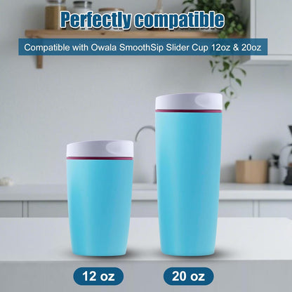 Replacement Slider Lid for Owala SmoothSip 20oz & 12oz, Top Cover Compatible with Owala 24oz Coffee Tumbler, Coffee Travel Mugs Leakproof Accessories, BPA-Free (Black Cherry)