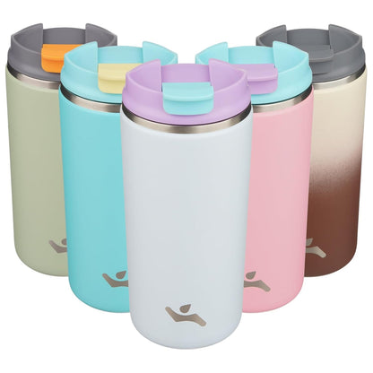 Konokyo Tumbler with Lid, 16 oz Travel Coffee Mug Double Wall Vacuum Stainless Steel Thermal Metal Cup Insulated Water Bottle,Navy Blue