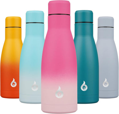 BJPKPK Insulated Water Bottle 12oz Small Stainless Steel Water Bottles Reusable Metal Thermal Keep Cold and Hot,Dreamy Purple - Colors A