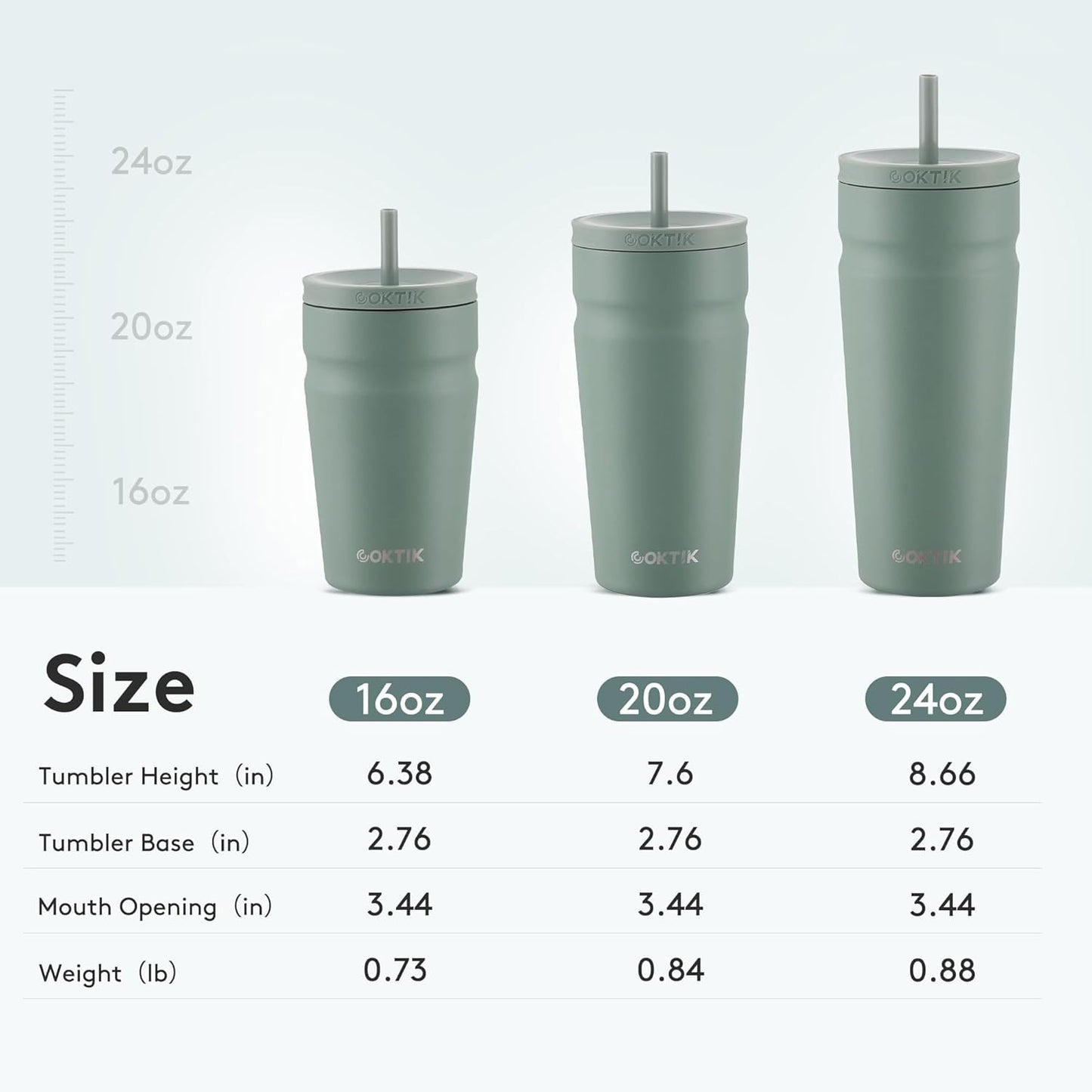 COKTIK 24oz Insulated Tumbler with Lid and Straw Iced Coffee Cup Reusable Stainless Steel Travel Mug Water Bottle Cupholder Friendly for Women Men Her Him (Blush)