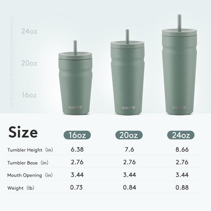 COKTIK 24oz Insulated Tumbler with Lid and Straw Iced Coffee Cup Reusable Stainless Steel Travel Mug Water Bottle Cupholder Friendly for Women Men Her Him (Blush)