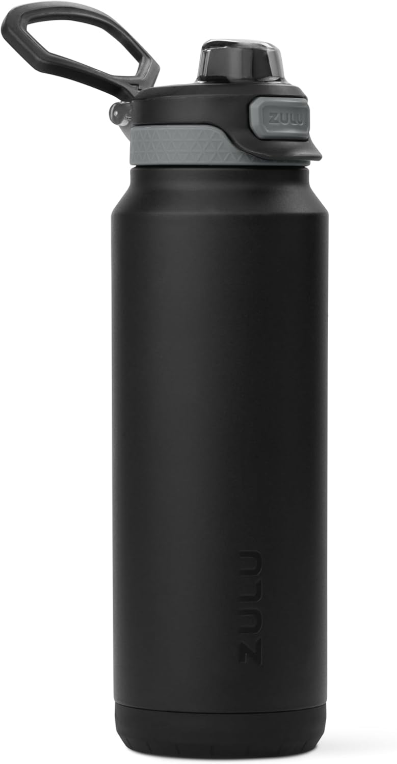 ZULU Powerfill Pro 32oz Stainless Steel Water Bottle with Quick Fill Lid, Triple Walled Vacuum Insulated Metal, Leak Proof Locking Lid, Sip and Chug, Reusable BPA Free, High Tide