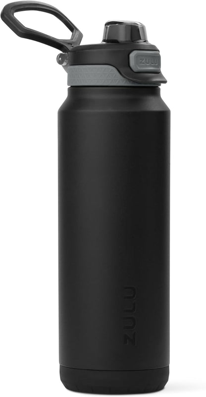 ZULU Powerfill Pro 32oz Stainless Steel Water Bottle with Quick Fill Lid, Triple Walled Vacuum Insulated Metal, Leak Proof Locking Lid, Sip and Chug, Reusable BPA Free, High Tide