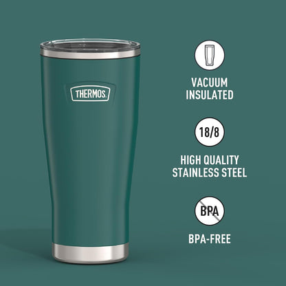 THERMOS ICON SERIES, Stainless Steel Tumbler with Slide Lock, 18 Ounce, Mystic Navy