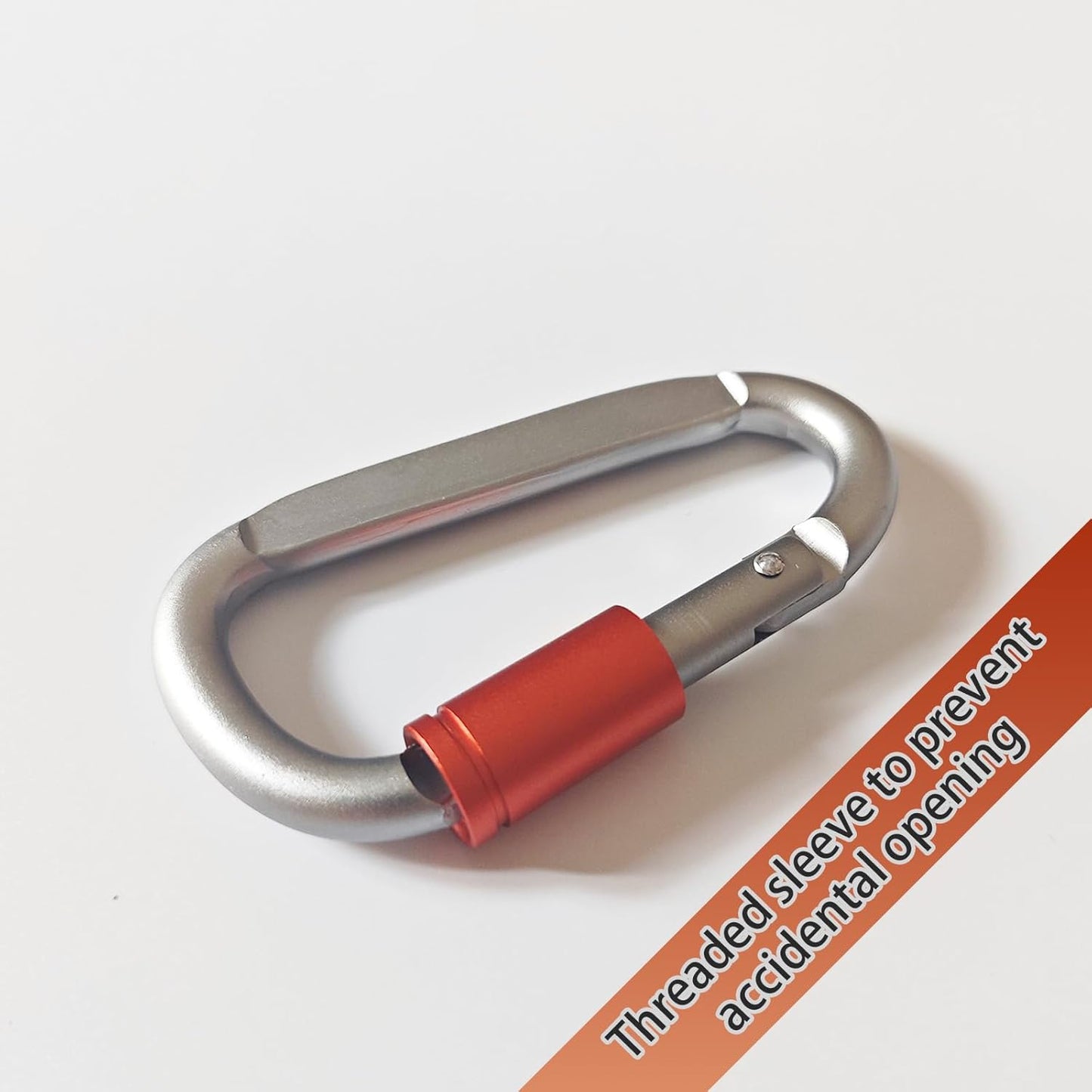 Paracord Keychain/Carabiner Clip - Jaymokes D Ring Metal Hook for Water Bottle, Key, Backpacks and More