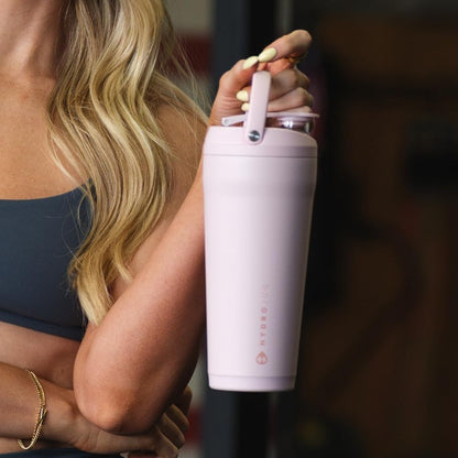 HydroJug 24 oz New Stainless Steel Shaker – Insulated, Leakproof, BPA-Free with Silent Mixing Grate – No Clumps, No Noise – Premium Shaker for Fitness, Sports & Everyday Use, Black