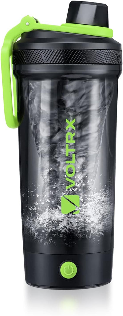VOLTRX Electric Protein Shaker Bottle - USB Rechargeable Mixer Cup for Shakes and Meal Replacements, BPA-Free Tritan, 20oz