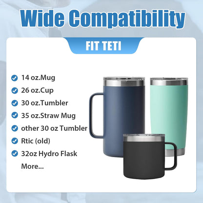 3 Pack Tumbler Lids for Yeti, 20 oz Magnetic Replacement Tops for 20 oz Tumbler, 16 oz Pints, 10/24 oz Mug, 10 oz Lowball, Spill Proof Covers with Magnetic Slider for Ozark Trail, Old Style Rtic