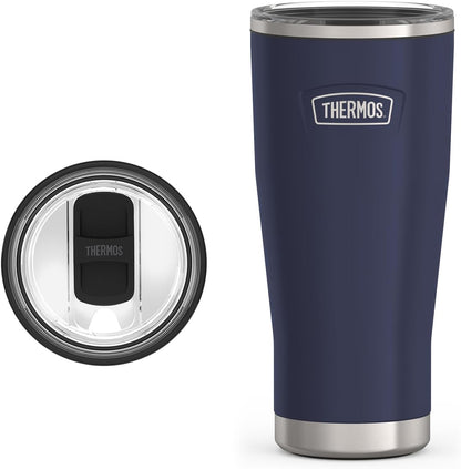 THERMOS ICON SERIES, Stainless Steel Tumbler with Slide Lock, 18 Ounce, Mystic Navy