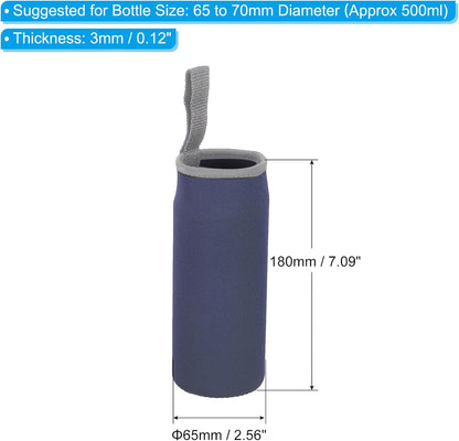 PATIKIL Water Bottle Sleeves, Neoprene Insulated Bottle Bag Holder Carrier Pouch with Finger Strap