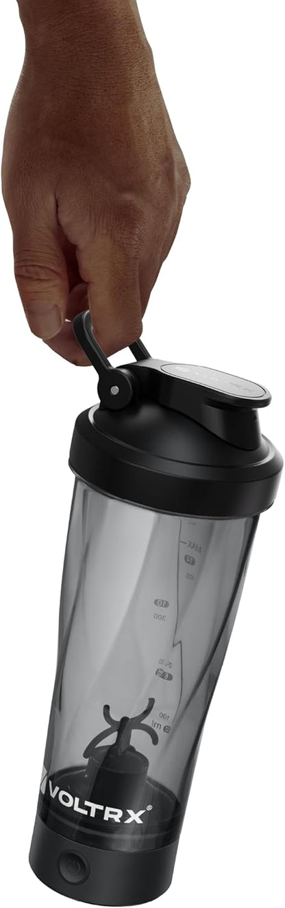 VOLTRX Premium Electric Protein Shaker Bottle, Made with Tritan - BPA Free - 24 oz Vortex Portable Mixer Cup/USB Rechargeable Shaker Cups for Protein Shakes