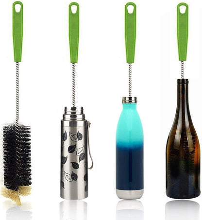 Long Bottle Brush, 17 in Bendable Cleaner Brushes for Cleaning Neck Beer Bottles, Wine, Baby Bottles, Water Bottles, Tumblers, Flask, Bird Feeder, Vase, Pipes and Brewing Supplies Black/1Pack