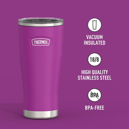 THERMOS ICON SERIES, Stainless Steel Tumbler with Slide Lock, 18 Ounce, Mystic Navy
