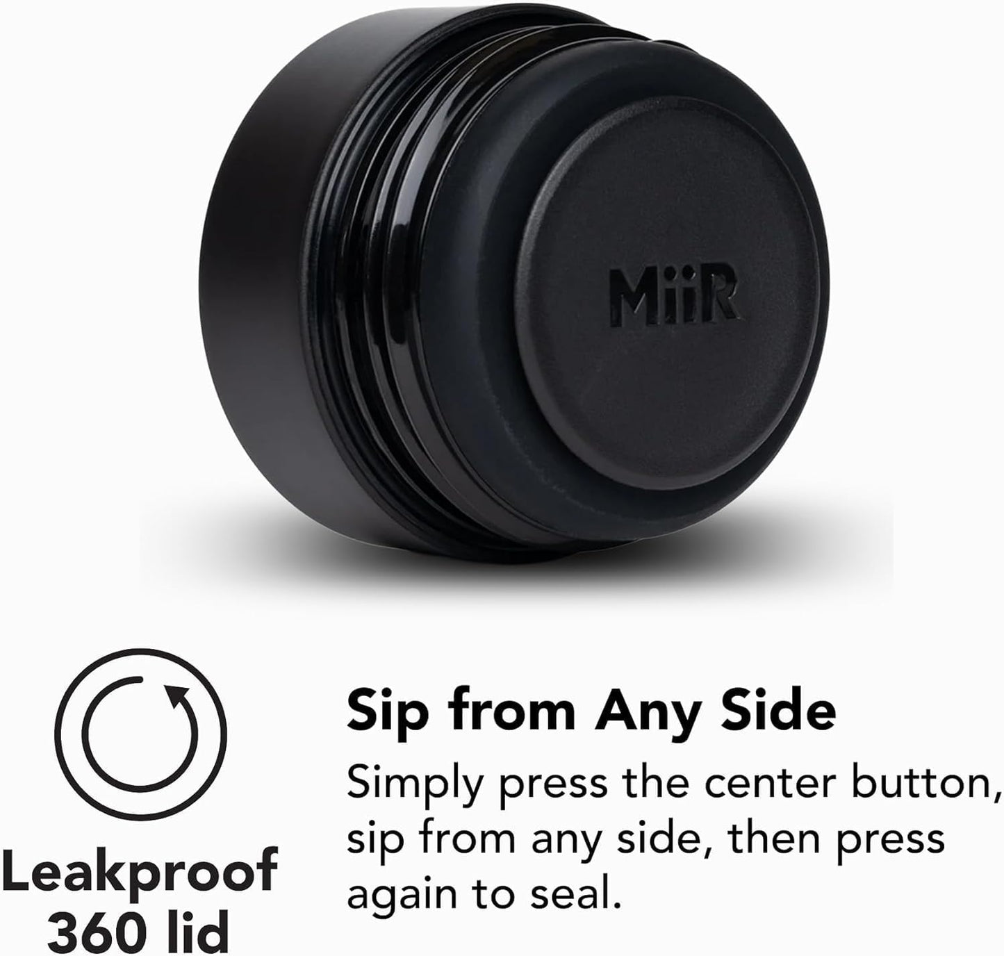 MiiR 360 Traveler, Stainless Steel Double-Wall Vacuum Insulated Tumbler - Leakproof 360 Lid for Easy Sipping on the Go; Perfect for Hot & Cold Drinks