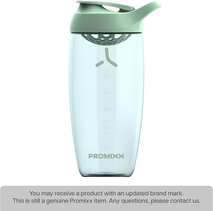 Promixx Pursuit Protein Shaker Bottle (24 oz) – Silent No-Ball Mixer, Leak-Proof Lid, BPA/BPS & Phthalate-Free ECOZEN – Easy-Clean Shaker Cup for Protein Shakes, Pre & Post-Workout Smoothies