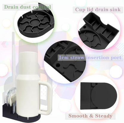 WORBSS Silicone Drying Rack for Stanley Cup 20 30 40oz Tumbler & Hydro Flask & Simple Modern Trek, Drain Rack Accessories for Water Bottles Tumblers Cups Mugs Glasses ,or Straw and Cup Lid