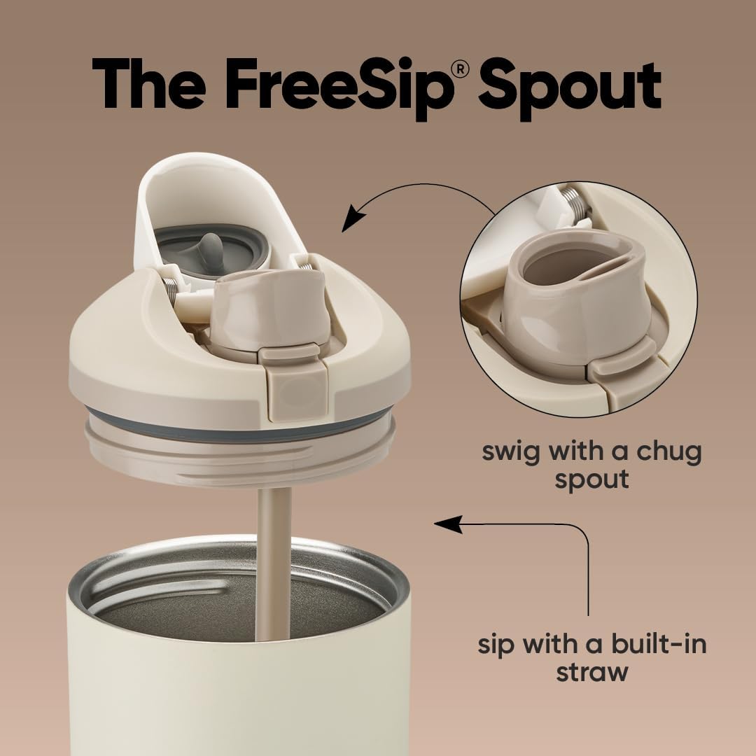Owala FreeSip Tumbler - Stainless Steel - 40-oz. - Tan (Lightly Toasted)