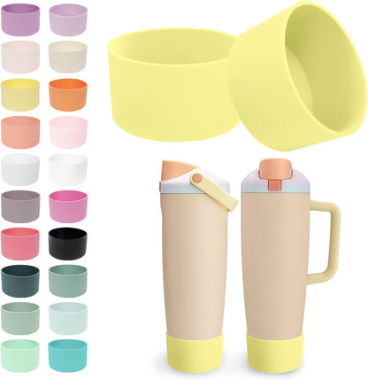 2PCS Silicone Boots for Owala 30oz & 40oz FreeSip Sway Bottles & Tumblers – Non-Slip, Scratch-Resistant, Stability Enhancer for Owala Accessories (Eucalyptus Green) - Colors B