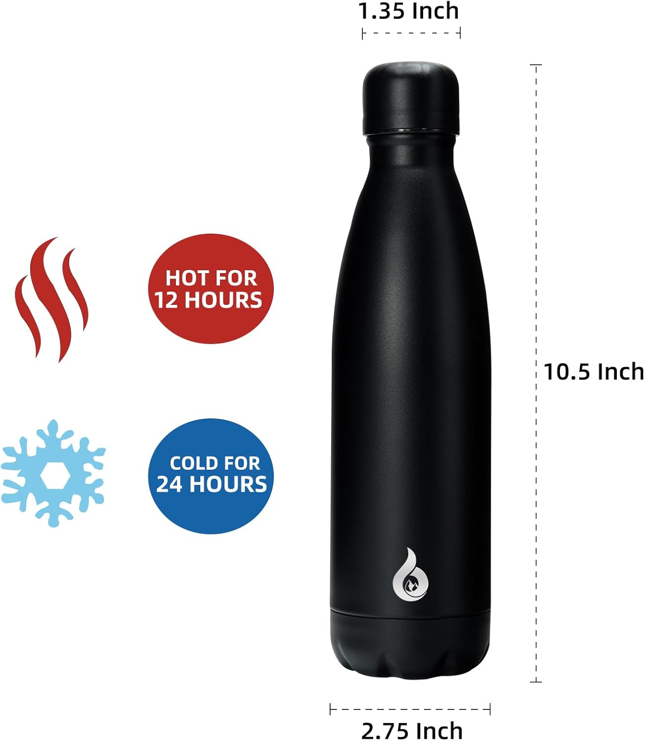 BJPKPK Insulated Water Bottle 12oz Small Stainless Steel Water Bottles Reusable Metal Thermal Keep Cold and Hot,Dreamy Purple - Colors B