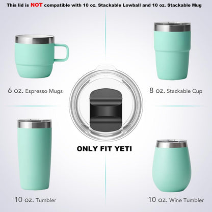 Rubber Seal Replacement Gasket for Yeti Lid, Leak-proof O Ring Replacement Compatible with Yeti 20 oz Tumbler, 10/24 oz Mug, 25 oz Straw Mug and 10 oz Lowball, 4 Packs