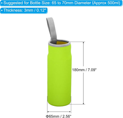 PATIKIL Water Bottle Sleeves, Neoprene Insulated Bottle Bag Holder Carrier Pouch with Finger Strap