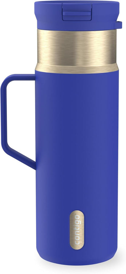 Contigo SnapSeal 30 oz Stainless Steel Vacuum-Insulated Tumbler with Handle & Reusable Straw, Leakproof AutoClose Lid, Cup Holder Friendly, BPA-Free & Lead-Free, Dishwasher Safe