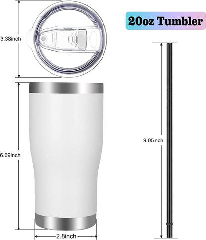 VEGOND 20oz Tumbler Stainless Steel Tumbler Cup with Lid And Straw Vacuum Insulated Double Wall Travel Coffee Mug(Orange 1 Pack)